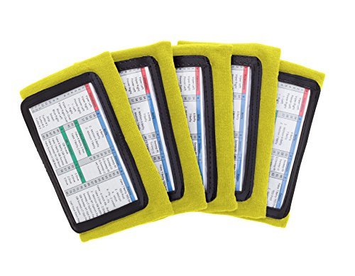 WristCoaches Football Play Wristbands - 5 Pack Youth Quarterback Gear - Wristband Playbook - Softball, Baseball & Soccer Wristbands - Adult Size - Male Athletes - color: Yellow