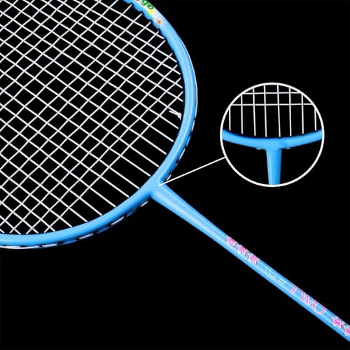 Senston Lightweight Beginner Badminton Set with 2 Rackets, 2 Shuttlecocks, Carry Bag - color: Red and Blue