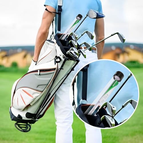 Rib Stick,Golf Training Swing Aid,Golf Training Aid,Chipping Training Aid,Golf Alignment Sticks,Rotation and Golf Wrist Hinge Trainer Fits Mens, Womens,Kids/Junior Clubs,White