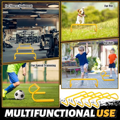 Wettarn 10 Pcs Speed Agility Training Hurdles Detachable Durable Hurdle Agility Plyometric and All Purpose Speed Training Equipment for Athletes Soccer Basketball