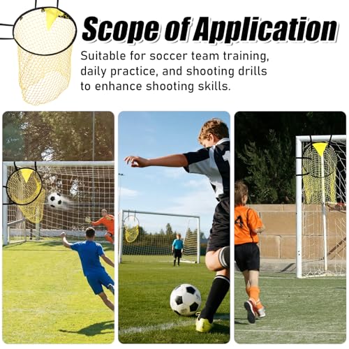 Soccer Training Net Corner, Top Bins Soccer Goal Target, Soccer Train Goal for Passing, Shooting, Accuracy Practice Equipment, Easy to Attach and Detach