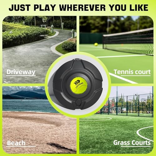 Tennis Trainer Set Tennis Practice Rebounder with String Solo Tennis Trainer Practice Equipment Several Replacement Rebound Balls Portable Tennis Practice Equipment for Adults Kids