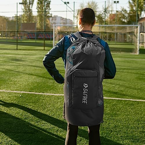 G4Free Extra Large Mesh Ball Carry Bag for Soccer, Basketball, Football, Volleyball, Swim - color: Black
