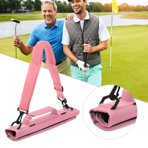 PATIKIL Lightweight Carry Bag, Mini Golf Club Bag with Adjustable Strap for Men Women Golfer Pouch Driving Range Carrier Course Training Practice Case - color: Pink