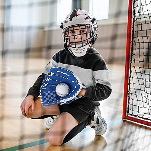 Baseball Glove,Baseball Softball Mitt with Ball for Kids Youth Adults Training and Beginner,Right Hand Throw,Left Hand Glove - color: Sky Blue, size: 12.5"
