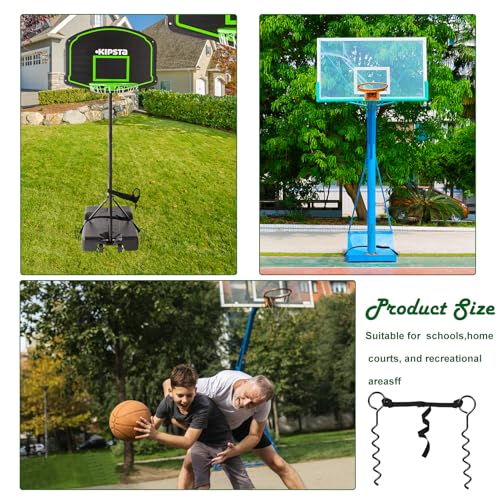 Basketball Goal Anchor Tie Down Kit High Wind Basketball Hoop Anchor for Secure Durable Court Setup Heavy Duty Trampoline Anchor Kit with Adjustable Strap for Mounting Trampoline Swing Tent - size: 3 Anchor and 2 Adjustable Strap