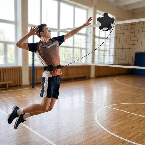 Soccer Training Equipment, Solo Soccer Kick Trainer with Reinforced Connection Points, Anti-Snap Practice Aid with Adjustable Waist Belt, Fits Ball Size 3 4 5, Multi-Sport Trainer for Soccerball