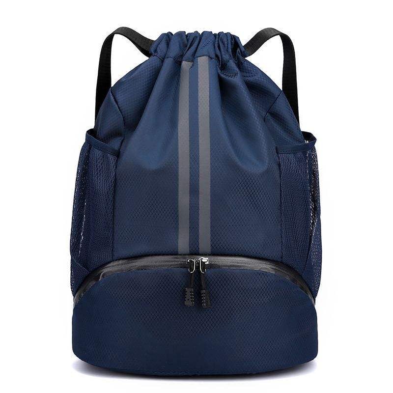 Drawstring Bag Backpack Gym Bag with Shoes Compartment for Soccer, Basketball, Football, Swim, Water-Resistant String Backpack Beach Cinch for Women Men