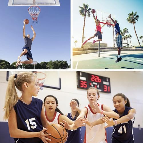 Basketball Net Replacement, Basketball Hoop Net, Basketball Net Outdoor Heavy Duty, Basketball Replacement Nets for Indoor Outdoor, All Weather Anti Whip, 12 Loops Standard Size