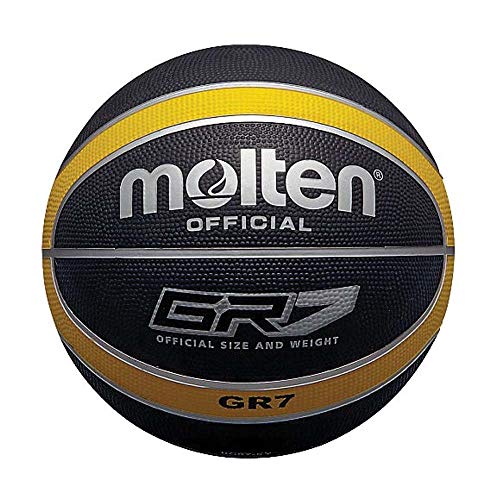 Molten Men's Basket Ball - color: Black / Yellow, size: SIZE 7 - boys 15+, Adult