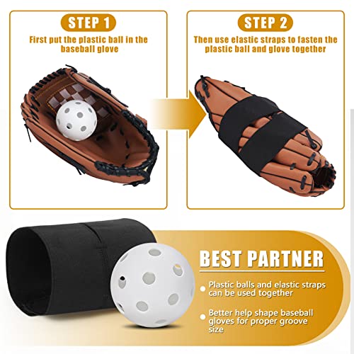 Baseball Glove Break-in kit for Men & Adult, One-Piece Structure Baseball Glove Mallet, Baseball Mitts Wooden Shaping Hammer, Softball Glove Wrap Band, Plastic Practice Ball & Glove Locks - style: Break-in kit with Conditioner