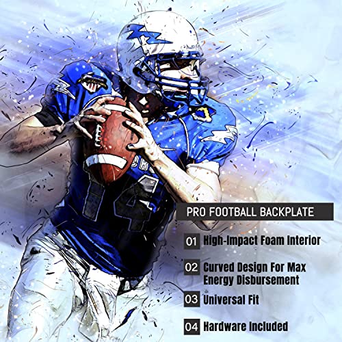 Sports Football Back Plate Football Backplates for Shoulder Pads Football, Rear Protector Lower Back Pads for Football Players, Lower backs will be safe and stylish with this sturdy backplate.