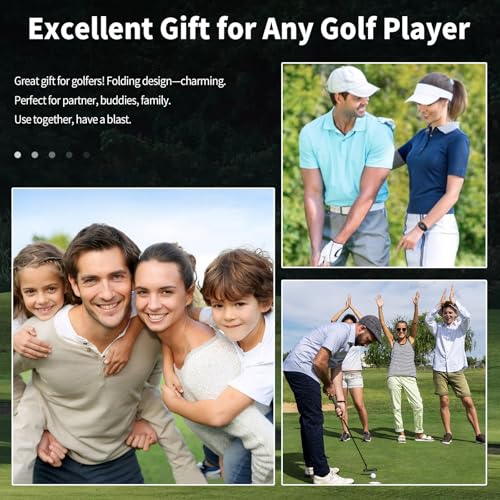 Golf Divot Repair Tool - Foldable Golf Repair Kit with Sturdy Handle & Magnetic Pop-up Button Ball Marker - color: black