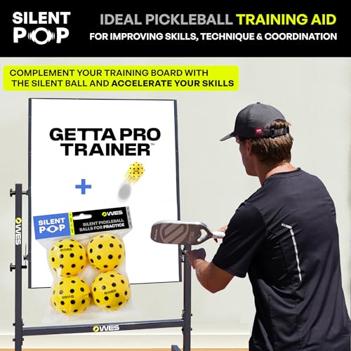WES Silent Pickleball Balls - Foam & Soft Practice Pickleballs with Exact Real Ball Bounce - Quiet Pickle Balls for Indoor Use
