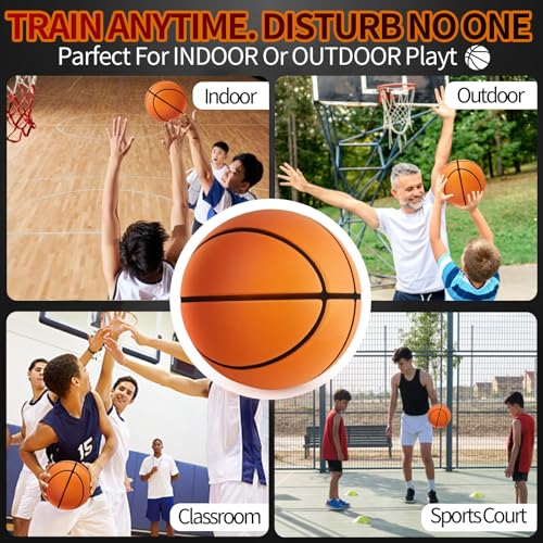 Silent Basketball Quiet Basketball High Density Soft Foam Low Noise Bouncing Ball for Quiet Dribbling Practice - size: size 5