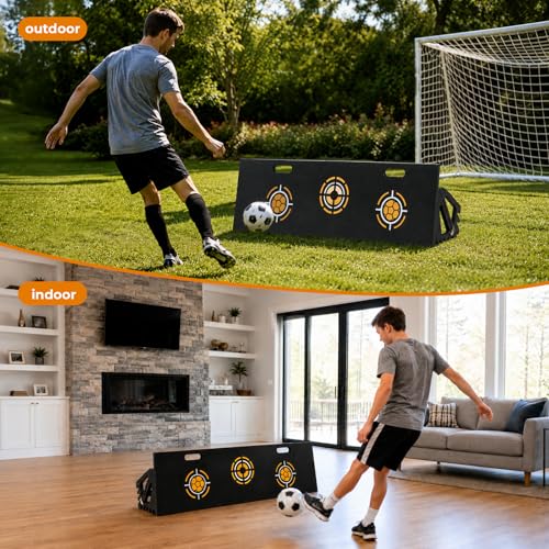 HDPE 3-in-1 Soccer Rebounder Board,Foldable & Portable Soccer Training Rebounder for Indoor Outdoor Training