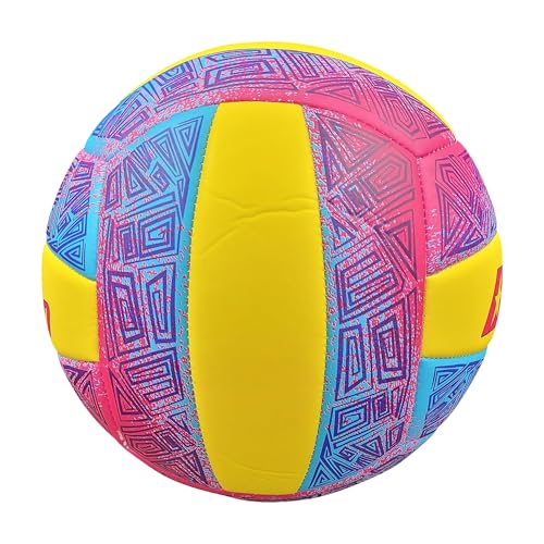 Baden | Fun Design | Official Size & Weight Indoor & Outdoor Volleyball | Bright & Beachy! Soft Touch Synthetic Leather, Durable Stitching |All Ages & Skill Levels