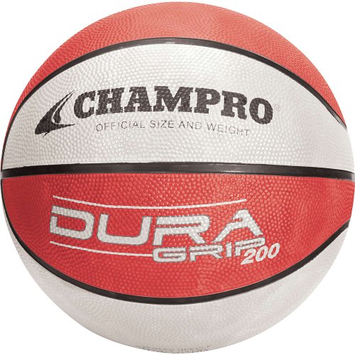 Champro Rubber Basketball - color: Scarlet/White