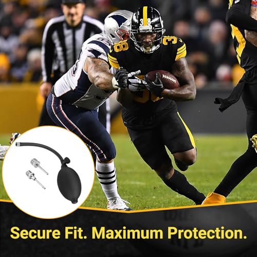 Football Helmet Air Pump Kit for Riddell Speedflex & Schutt F7 Protection Helmet, Including 1 PCS Manual Football Helmet Inflation Hand Pump & 2 PCS Inflation Needle (0.98 in and 1.35 in)
