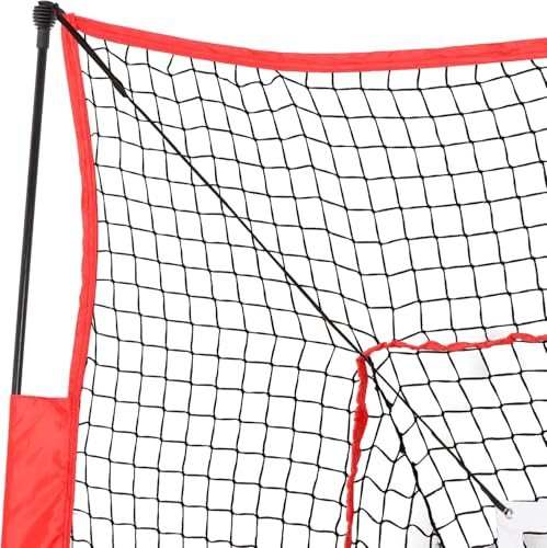 7x7ft Baseball Softball Practice Net, Portable Baseball Training Net w/Carrying Bag, Strike Zone Target for Batting Catching Pitching Hitting, for All Skill Levels - style: Baseball Net with Pro Strike Zone