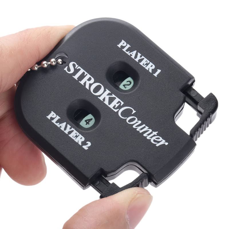Pack of 2 Mini Golf Score Counter Golf Stroke Shot Counter Scorekeeper with Key Chain
