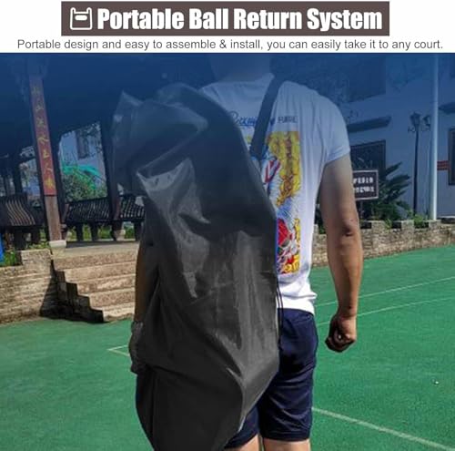 Basketball Ball Server Basketball Shot Returner Basketball Shot Return Net, Basketball Rebounder Attachment, Basketball Shooting Practice Aid for Traditional Pole Wall Mounted Hoop