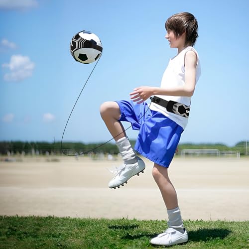 Sportout Volleyball/Soccer Training Equipment, Solo Trainer, Adjustable Waist Belt for Kids & Adults - color: White