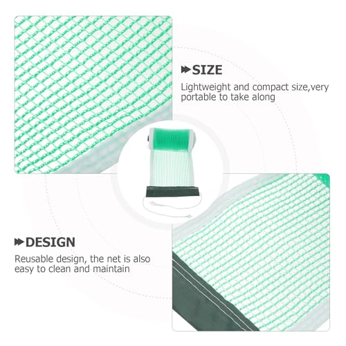 Toyvian PE Table Tennis Net with Reinforced Edges Portable Outdoor Sports Netting for Standard Tables Easy to Clean and Reusable for Backyard and Grass Play