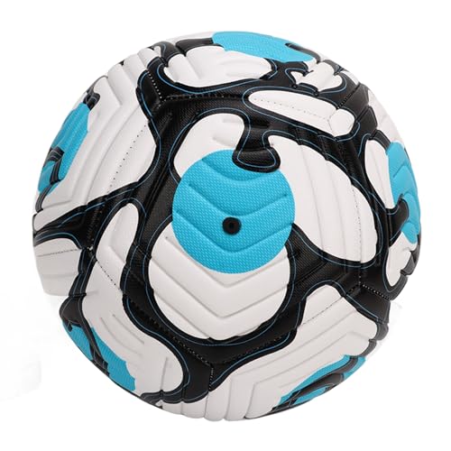 Drfeify Training Soccer, No. 5 Unisex Soccer Adult Training Standard English Football for Games Practice (Blue)