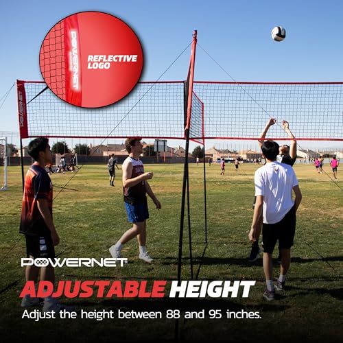 PowerNet Four Square Volleyball Net, Fun New Game, Play at The Park or Beach, 2 Versions - style: Four Square