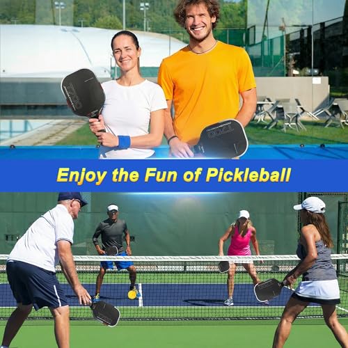 Pickleball Paddle with T700 Raw Carbon Fiber, 16mm Upgraded EPP Foam Core, Torque-Boost Weighting System & Elasticity Enhancement Design