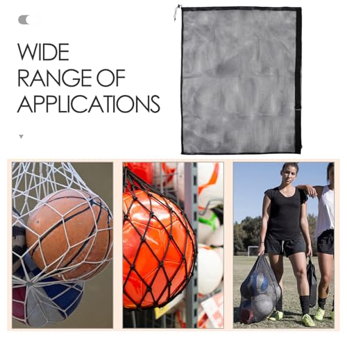 Large Capacity Basketball Volleyball Soccer Ball Mesh Drawstring Bag Single Shoulder Outdoor Sports Carrier for Team Training and Storage