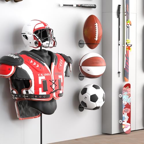 Basketball Wall Mount, Wall Basketball Holder, Boys Room Decor, Black