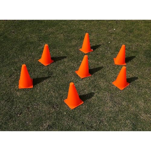 Juvale Motorcycle Practice Cones - 9" x 5.5", Orange, 12-Pack - Cones for Parallel Parking Practice & Training - Agility & Traffic Control for Sports & Parking Areas