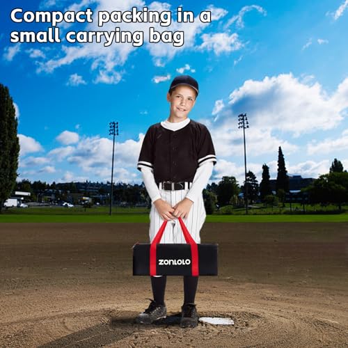 Zonlolo 6 x 6 FT Baseball Net with 3 Diffferent Targets, Portable Practice Net for Batting,Hitting,Pitching and Throwing,Compact Package with Small Carrying Bag,Great for Kids - color: Black