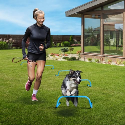 Yes4All Agility Speed Training Agility Hurdles for Athletes - 5 Pack - Speed and Agility Training Equipment for Soccer Basketball Football Hurdle Training - color: D. Set 5 Hurdles Blue