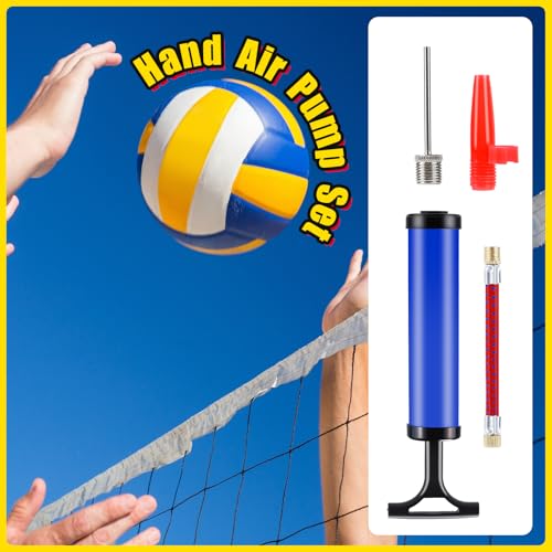 10 Sets Ball Pumps for Sports Balls, Portable Hand Pump with 4 Needles 1 Nozzle 1 Extension Hose, Air Balls Pumps Bulk, Hand Pumps Inflation Kit for Basketball Soccer Volleyball