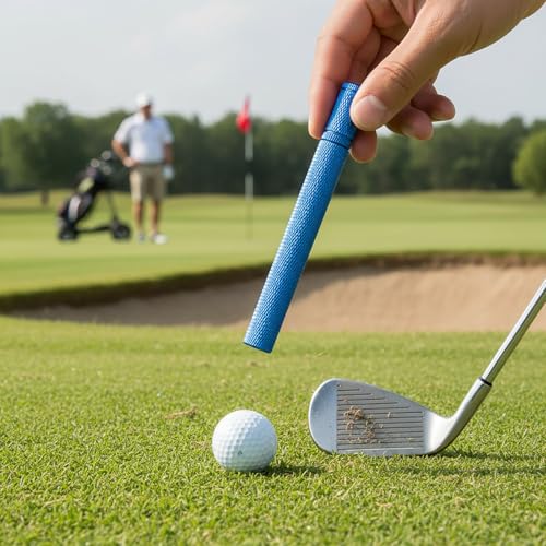 Golf Club Cleaner Iron Out Groove Sharpener with Spare Upgraded Sharpener Tip, Golf Bag Accessories Essentials for Men Blue
