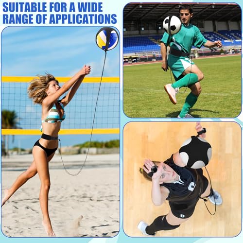 TOBWOLF Volleyball Spike Trainer, Elastic Self-Training Volleyballs Resistance Band, Volleyball Equipment Training Aid Improves Serving, Jumping, Arm Swing Mechanics and Spiking Power - color: Volleyball Resistance Band with Adjustable Waist Belt