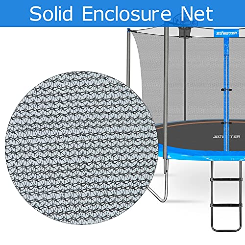 Trampoline Replacement Safety Enclosure Net for 6 Straight Poles Round Frame Trampolines, Breathable and Weather-Resistant Trampoline Net with Adjustable Straps (Net Only)