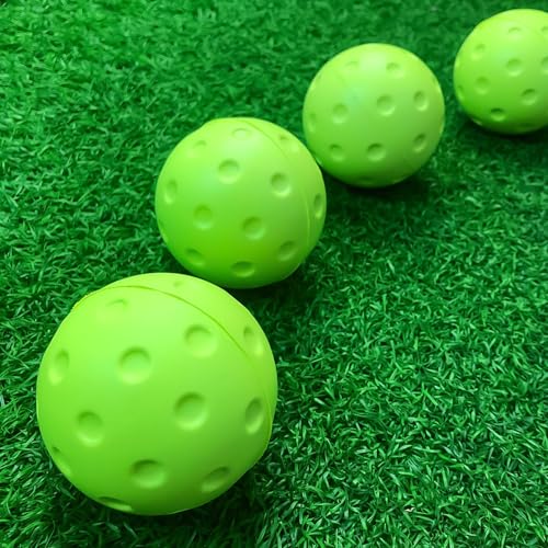 ljhnba Noise Reducing Soft Pickleballs Replacement Quiet PU Foam Pickleballs Balls Light Weight Training Balls Easy to Use Noise Reducing Soft Pickleballs - color: Emerald green