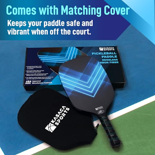 Pickleball Paddles, USAPA Carbon Fiber Pickleball Paddle with Pickle Ball Paddle Cover, Pickle Ball Raquette Pickle Ball Racket Edgeless Style