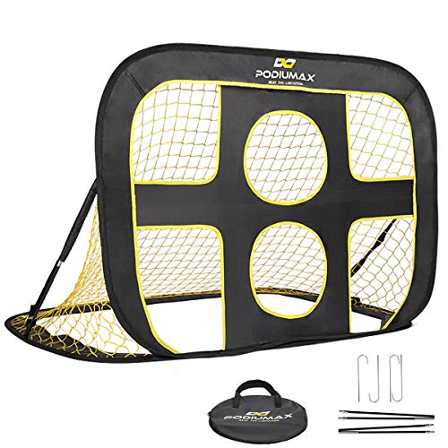 Kids Soccer Goal 2 in 1, Pop up Portable Soccer Goals for Backyard, Soccer Net for Kids Age 3 5 8, Indoor Outdoor Toddler Soccer Goal with Carry Bag, Improving Passing & Shooting Accuracy