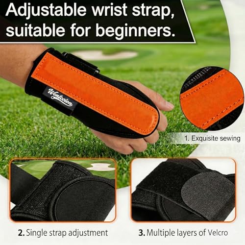 Golf Wrist Brace & Golf Swing Trainer Aid - Ambidextrous Hinge Training Support with Medical-Grade Splint, Post-Injury Recovery & Swing Correction for Men Women