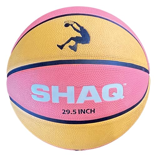 Shaq Official Size 7, 29.5" Composite Basketball - High Durability Indoor/Outdoor with Grip Surface and Mini Pump