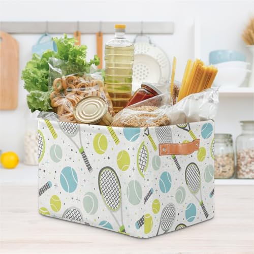 Cubes Storage Baskets,Tennis Ball Foldable Storage Box,Waterproof Open Shelf Organizer Bin for Kid Clothes Toy Empty Gift Baskets