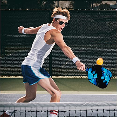 Pickleball Paddles Set of 4, Fiberglass Pickleball Paddles with Honeycomb Core, Lightweight Pickleball Set with Balls & Bag for Men, Women & Beginners