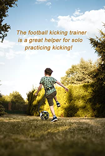 Kaxich Football Kick Trainer, Adjustable Soccer Training Waist Belt Flexible Football Practice Equipment for Football, Volleyball, Rugby, Indoor and Outdoor, Children and Adults, 3 4 5 Balls