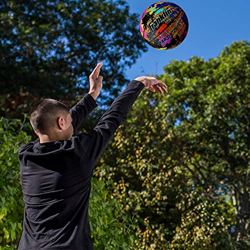 Franklin Sports Hard Court Basketball - Official Size Basketball - Indoor + Outdoor Street Ball - 29.5" Rubber Construction - Air Pump Included