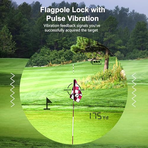 PEAKPULSE Golf Range Finder 650 Yards RangeFinder Golfing High Clarity Display 6X Magnification 0.5 Yard Accuracy Pin Seeker Easy to Use(No Magnet) - color: LE600AG(Slope)